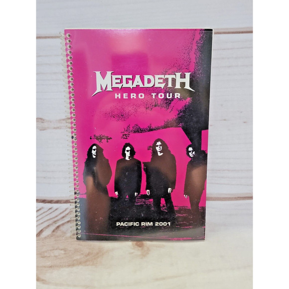 Megadeth Hero Tour Concert Tour Itinerary Book Pacific Rim July/August 2001 Band - Picture 1 of 12